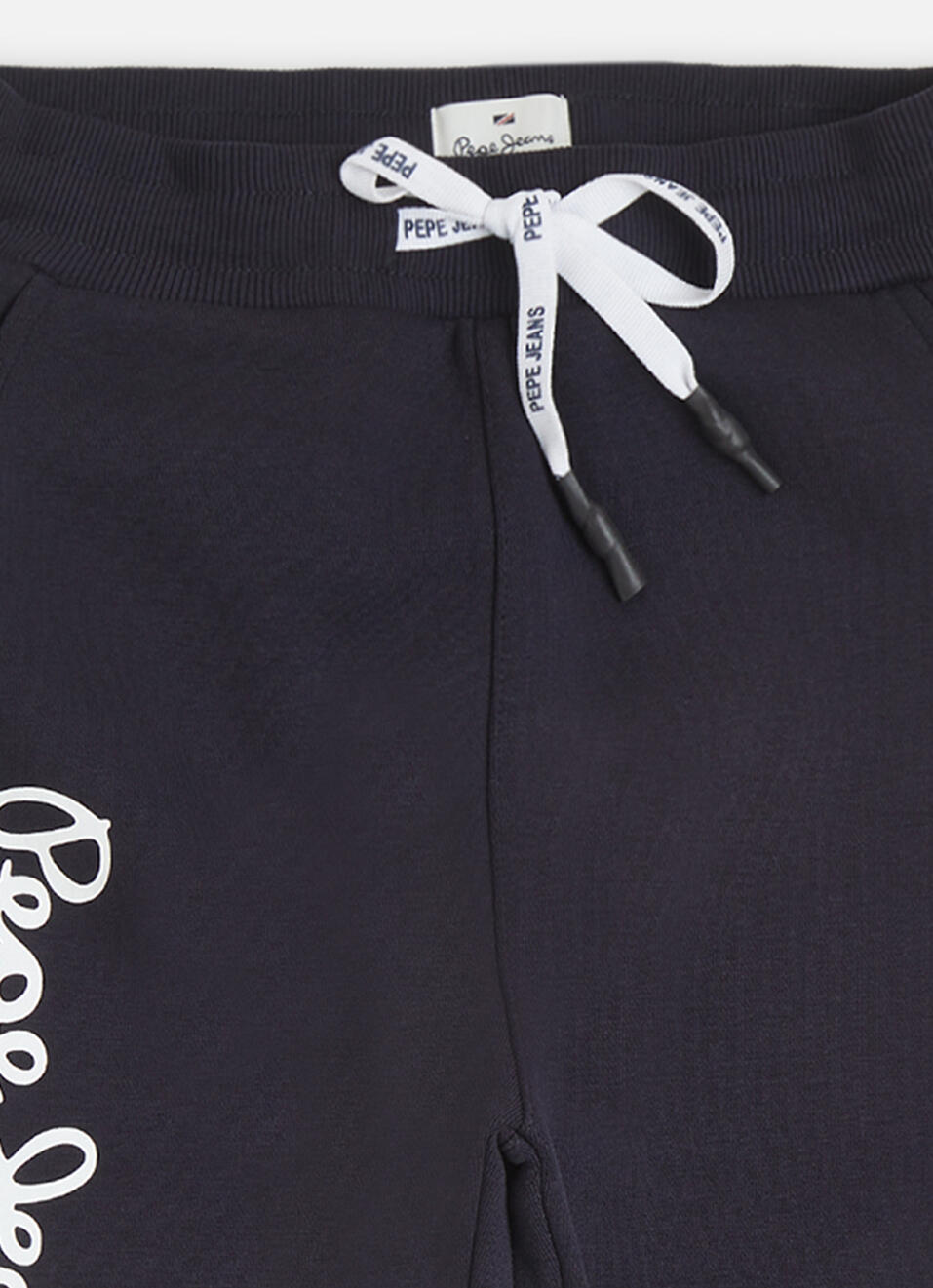 Boys Navy Ribbed Waist Knit Joggers, , large image number 2