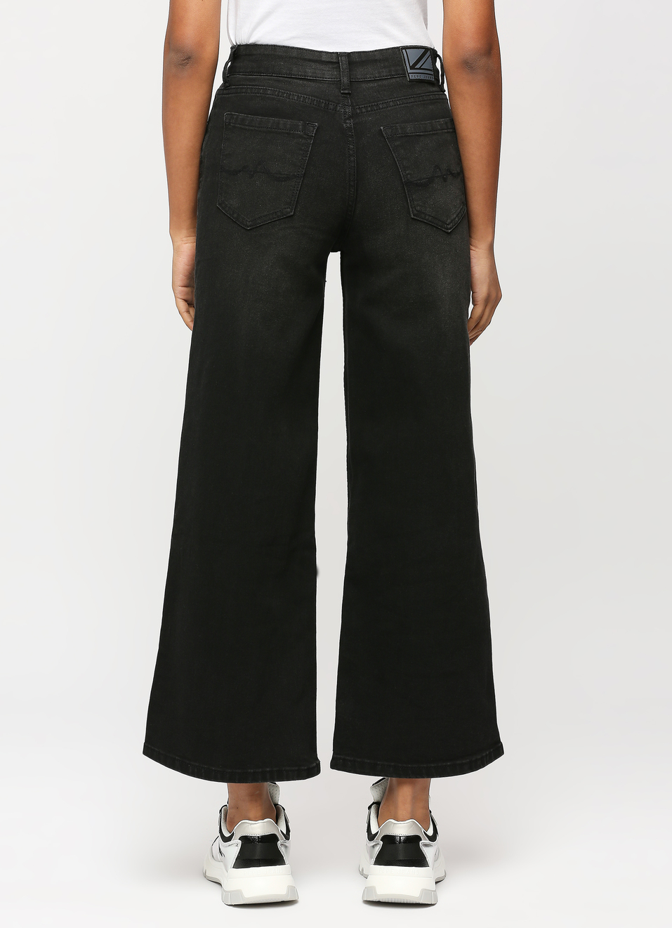 Hailey Black High Waist Wide Leg Jeans, , large image number 2