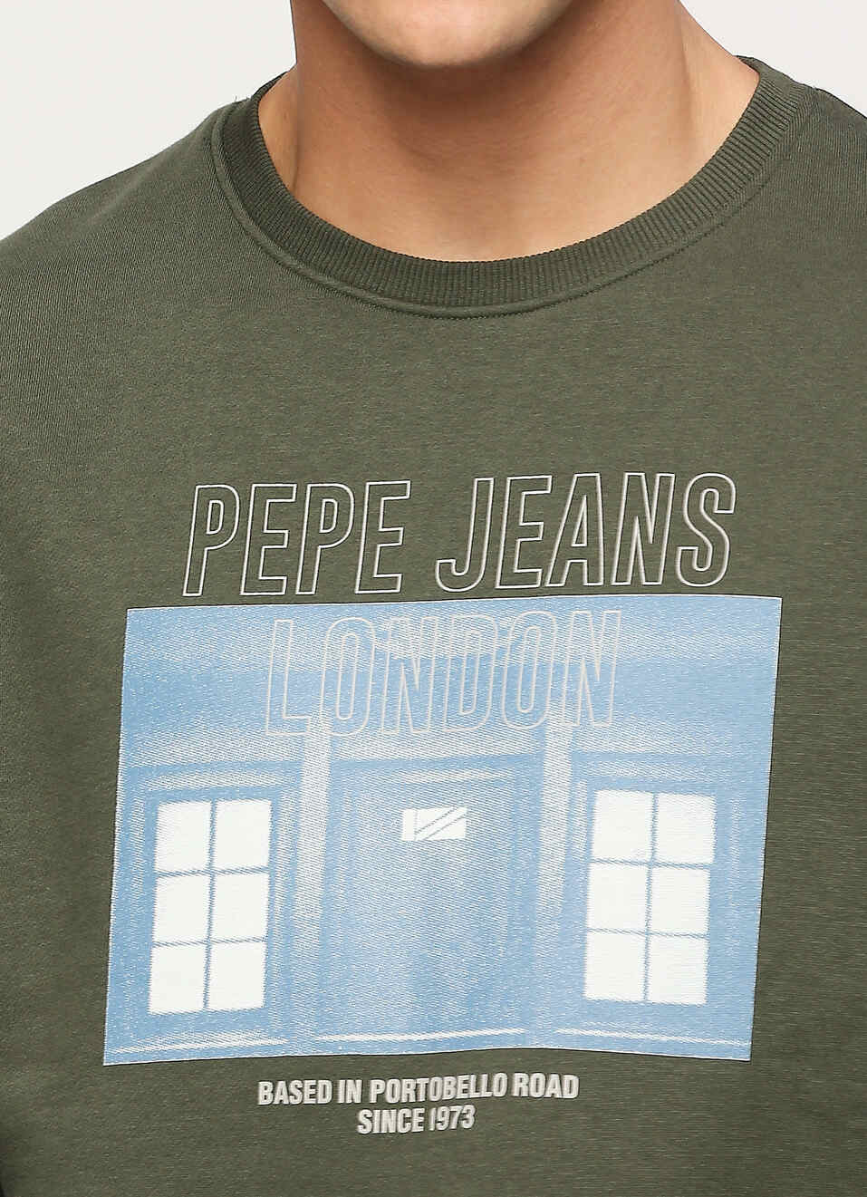 Green Printed Sweatshirt, , large image number 4