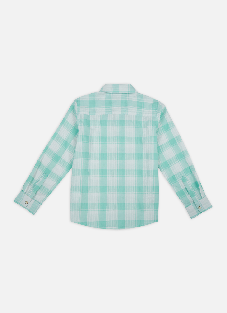 Boys Blue Check Full Sleeve Shirt, , large image number 1