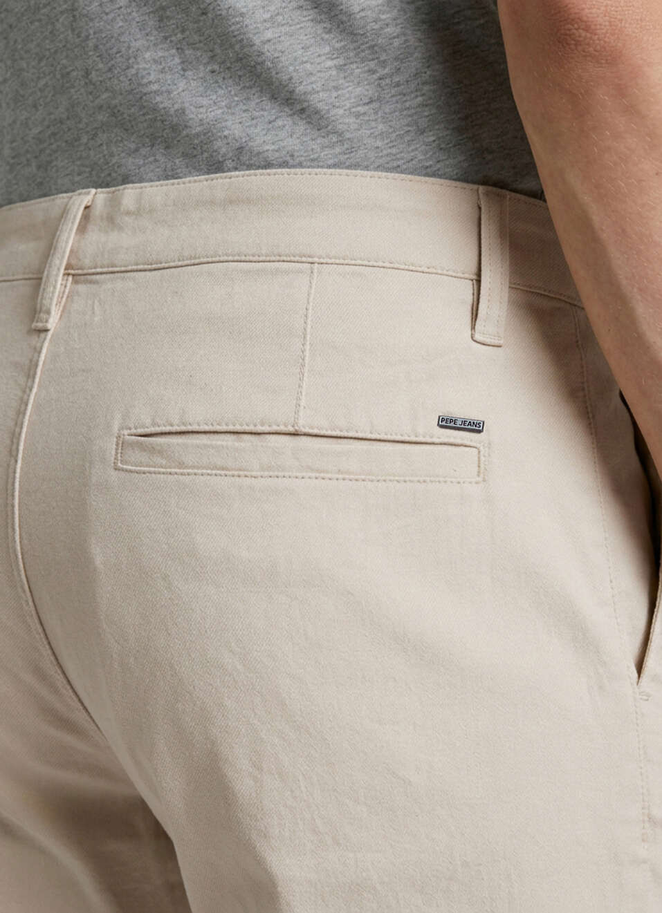 Men Ecru Straight Chinos, , large image number 5