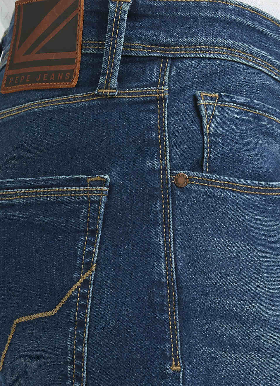 Danial Blue Low Rise Tapered Jeans, , large image number 4