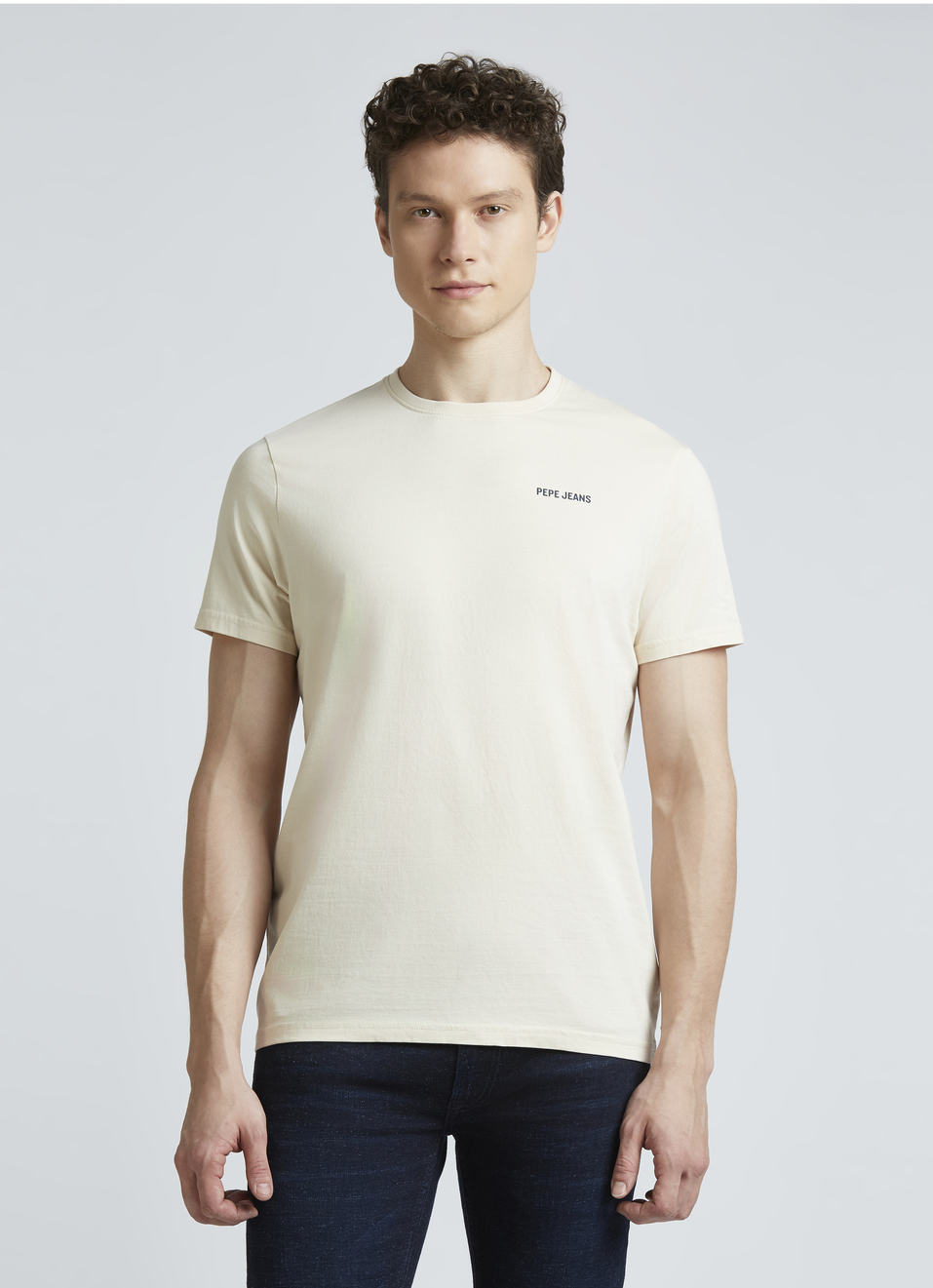 White Back Print Short Sleeve T-shirt, , large image number 1