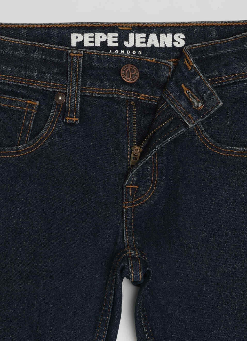 Boys Dark Blue Mid Rise Slim Fit Jeans, , large image number 3