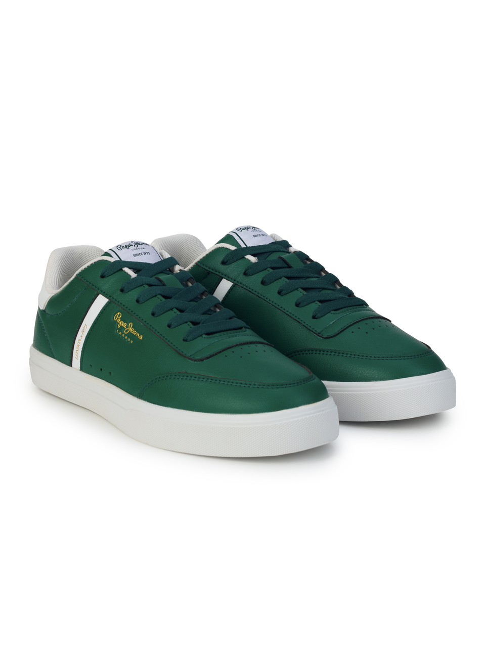 Men Green Colorblock Pu Lace-up Sneakers, , large image number 2
