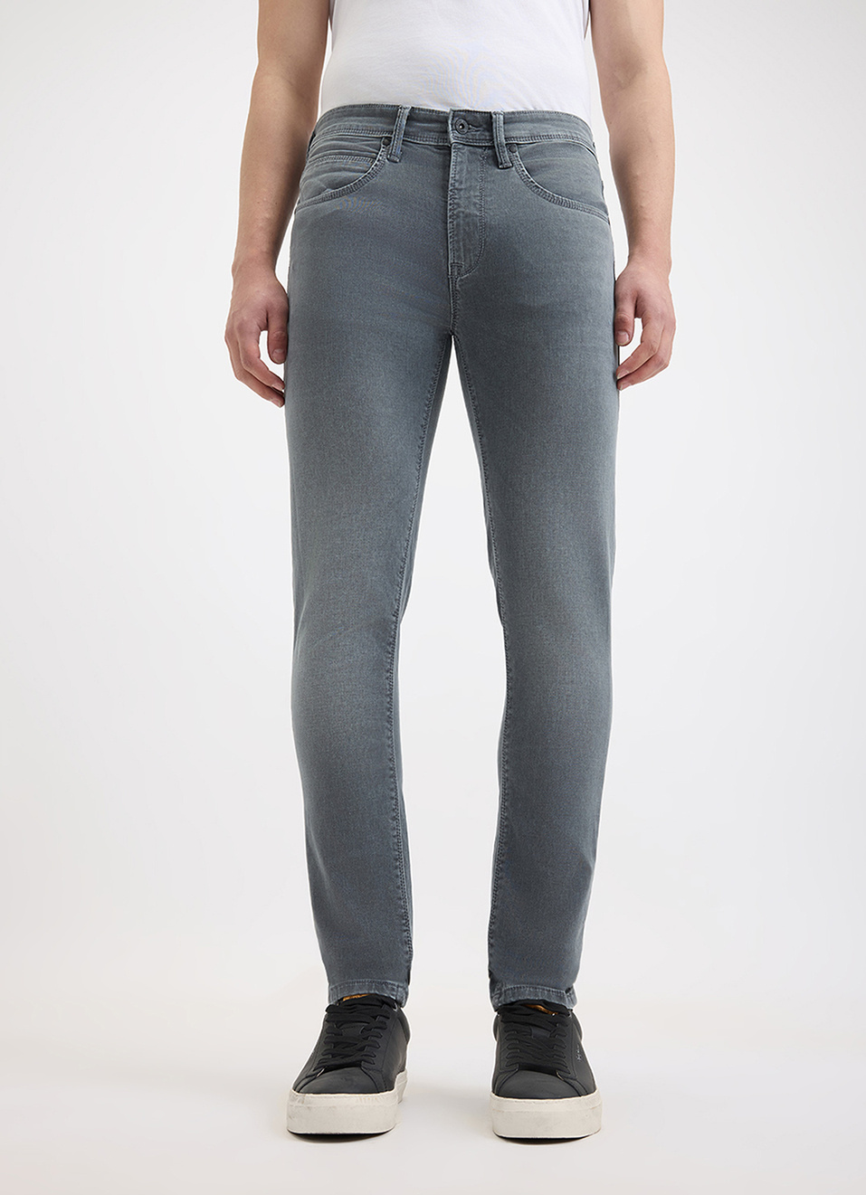Men Grey Mid Rise Tapered Gymindigo Jogger Like Jeans, , large image number 6