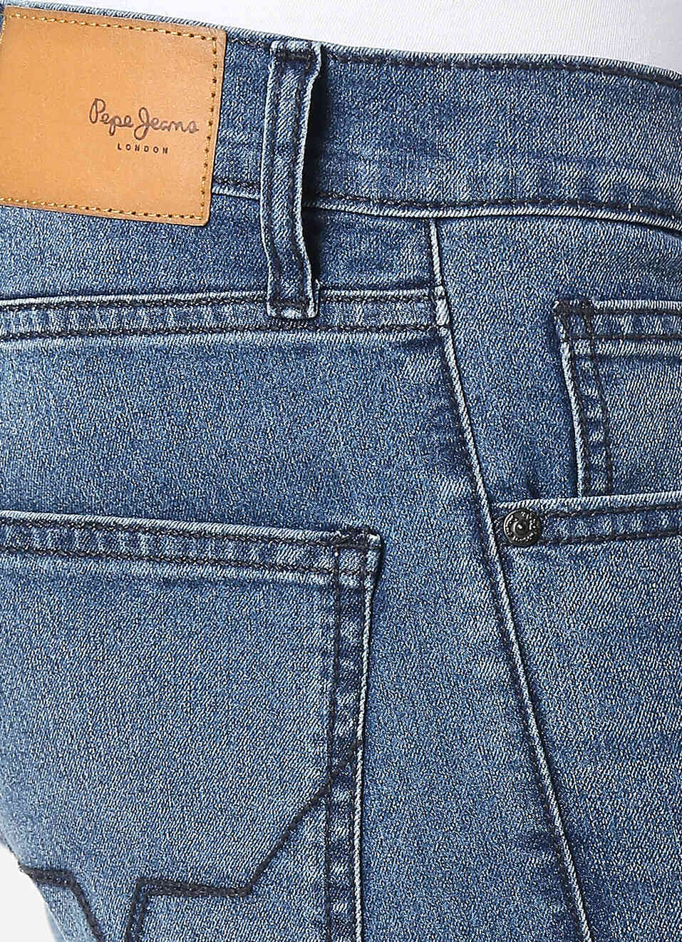 VAPOUR Mid Rise Jeans, Med Blue Denim, , large image number 4
