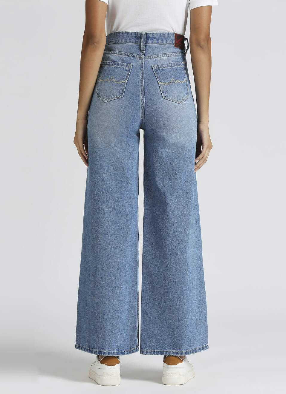 Hailey Blue High Waist Wide Leg Jeans, , large image number 2