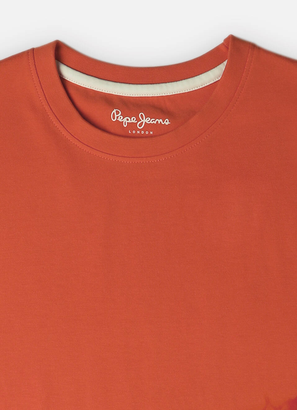 Boys Peach Dip Dye Brand Print Short Sleeve T-shirt, , large image number 2