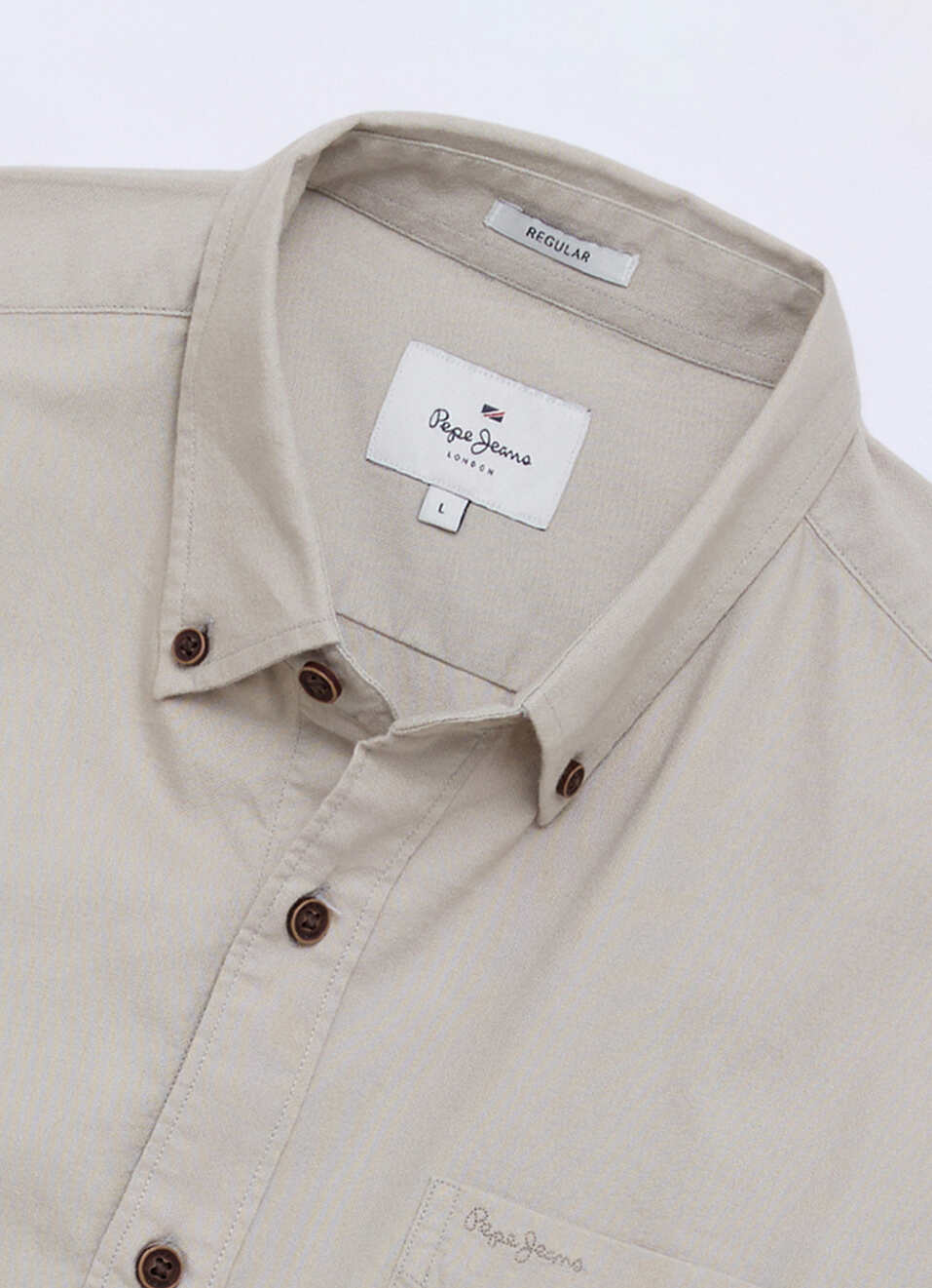 Men Dark Olive Solid Button-down Collar Oxford Shirt, , large image number 6