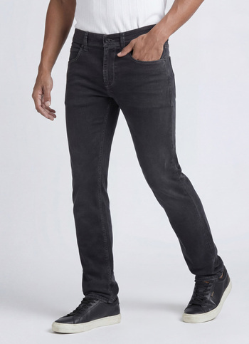 Vapour Black Mid Rise Slim Powerflex Jeans