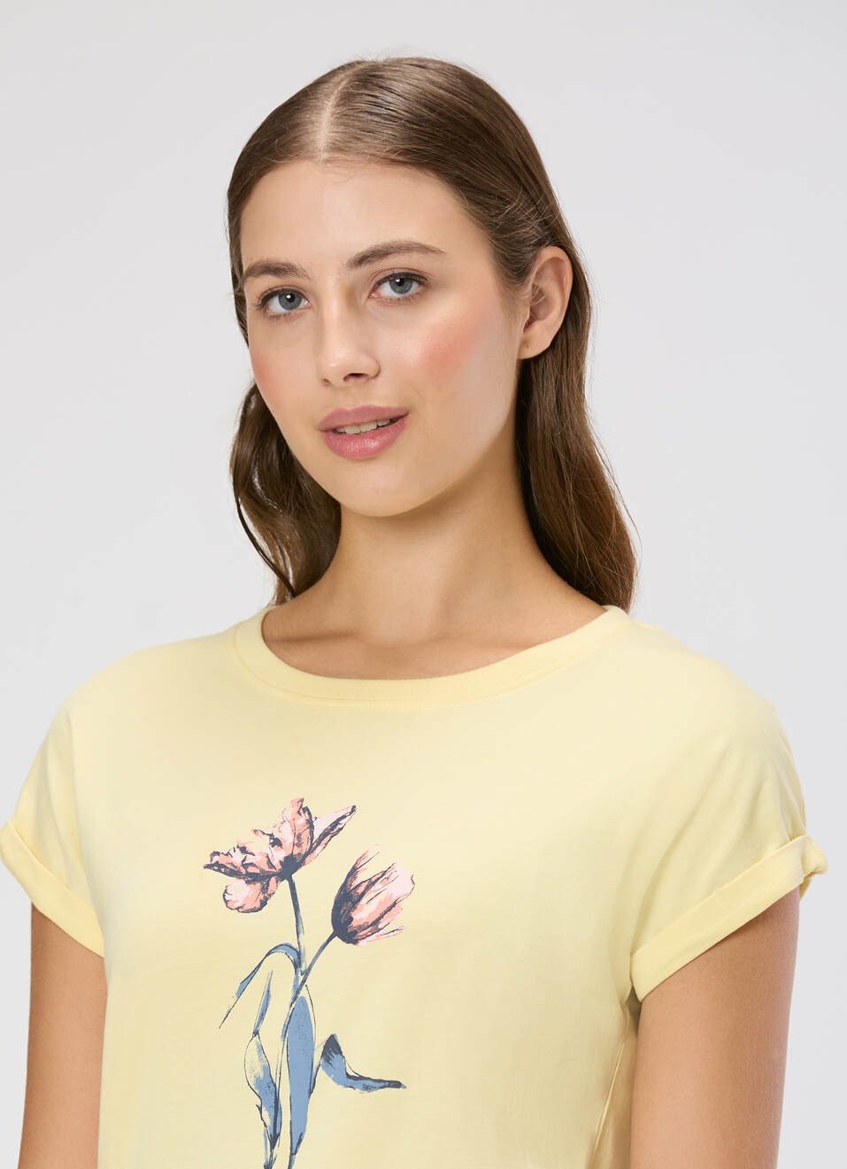 Women Yellow Graphic Print T-shirt, , large image number 4