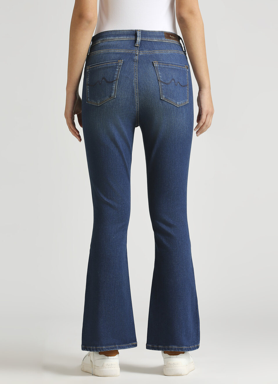 Dion Dark Blue High Waist Flare Powerflex Jeans, , large image number 2
