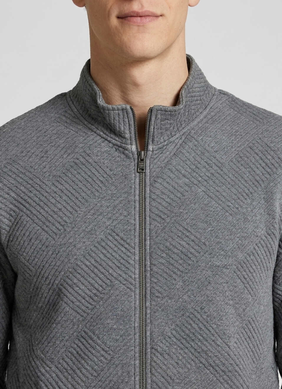 Men Grey Solid Full Sleeve Sweatshirt, , large image number 4