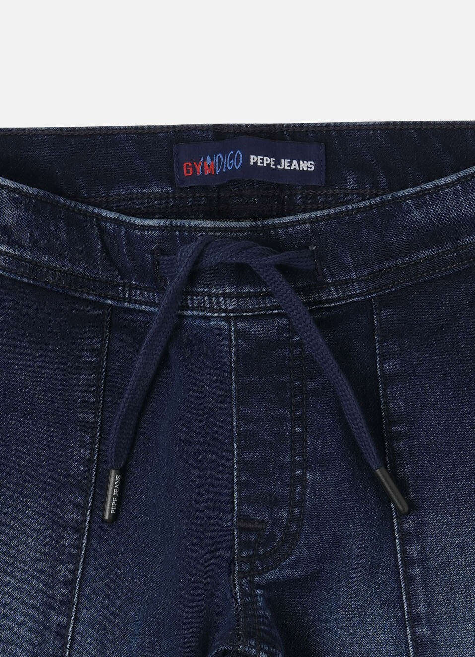 Boys Dark Blue Mid Rise Jogger Fit Elasticated Jeans, , large image number 2