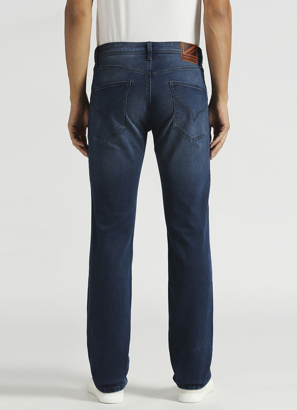 Holborne Dark Blue Mid Rise Straight Fit Jeans, , large image number 3