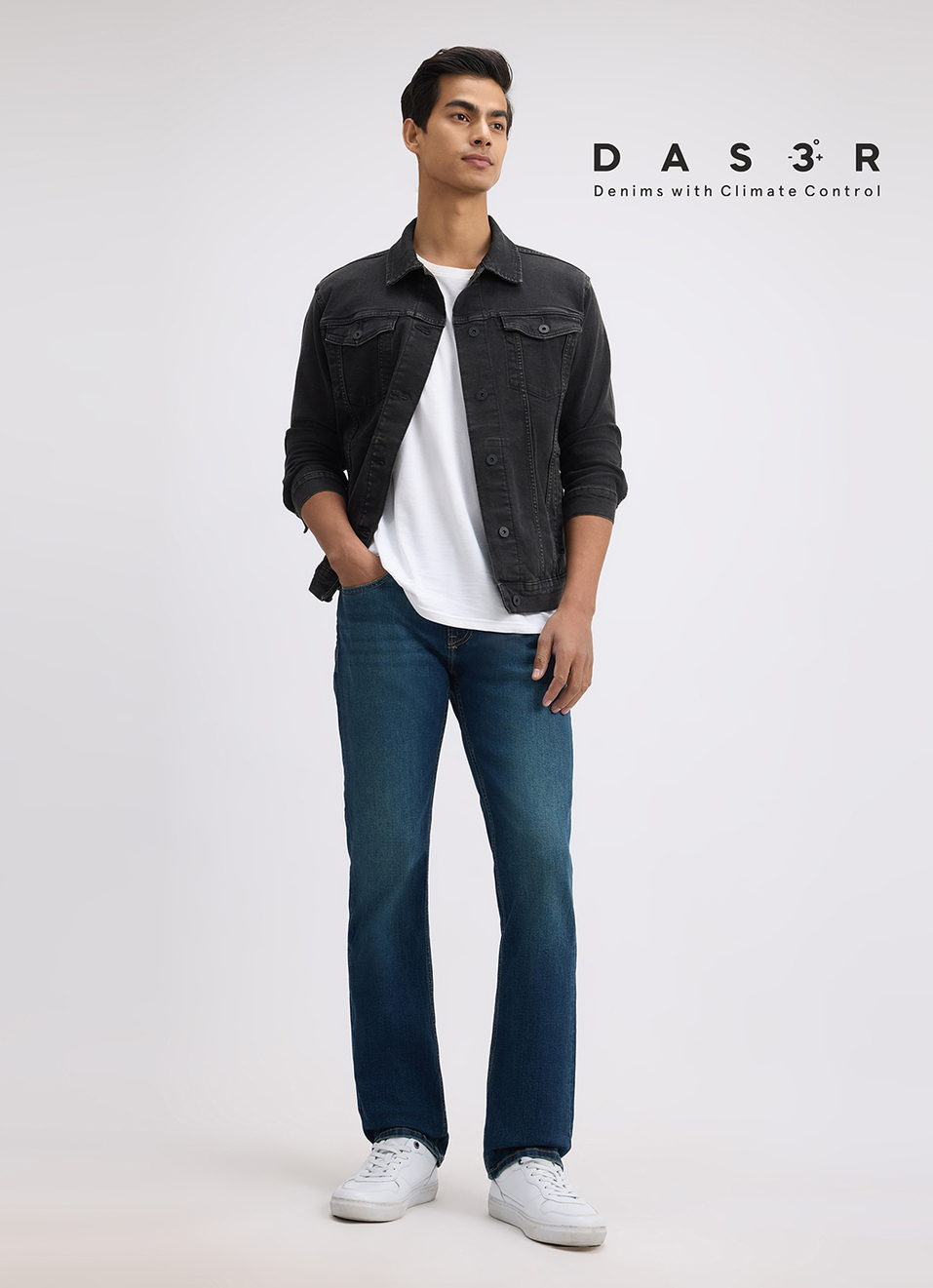 Men Blue Regular Fit Mid Rise All Climate Streachable Jeans, , large image number 1