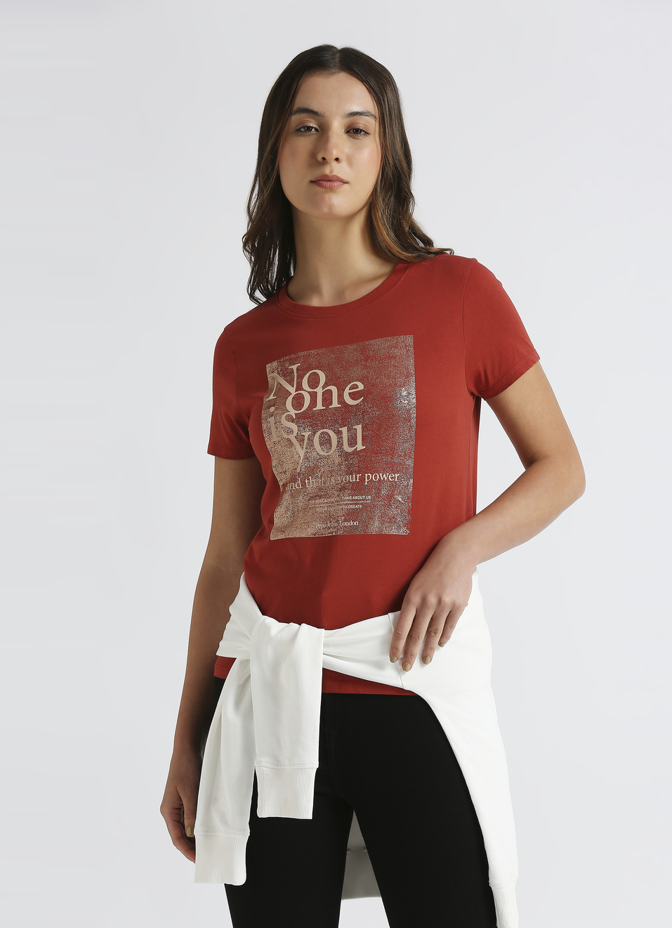 Pink Foil Print Short Sleeve T-shirt, , large image number 0