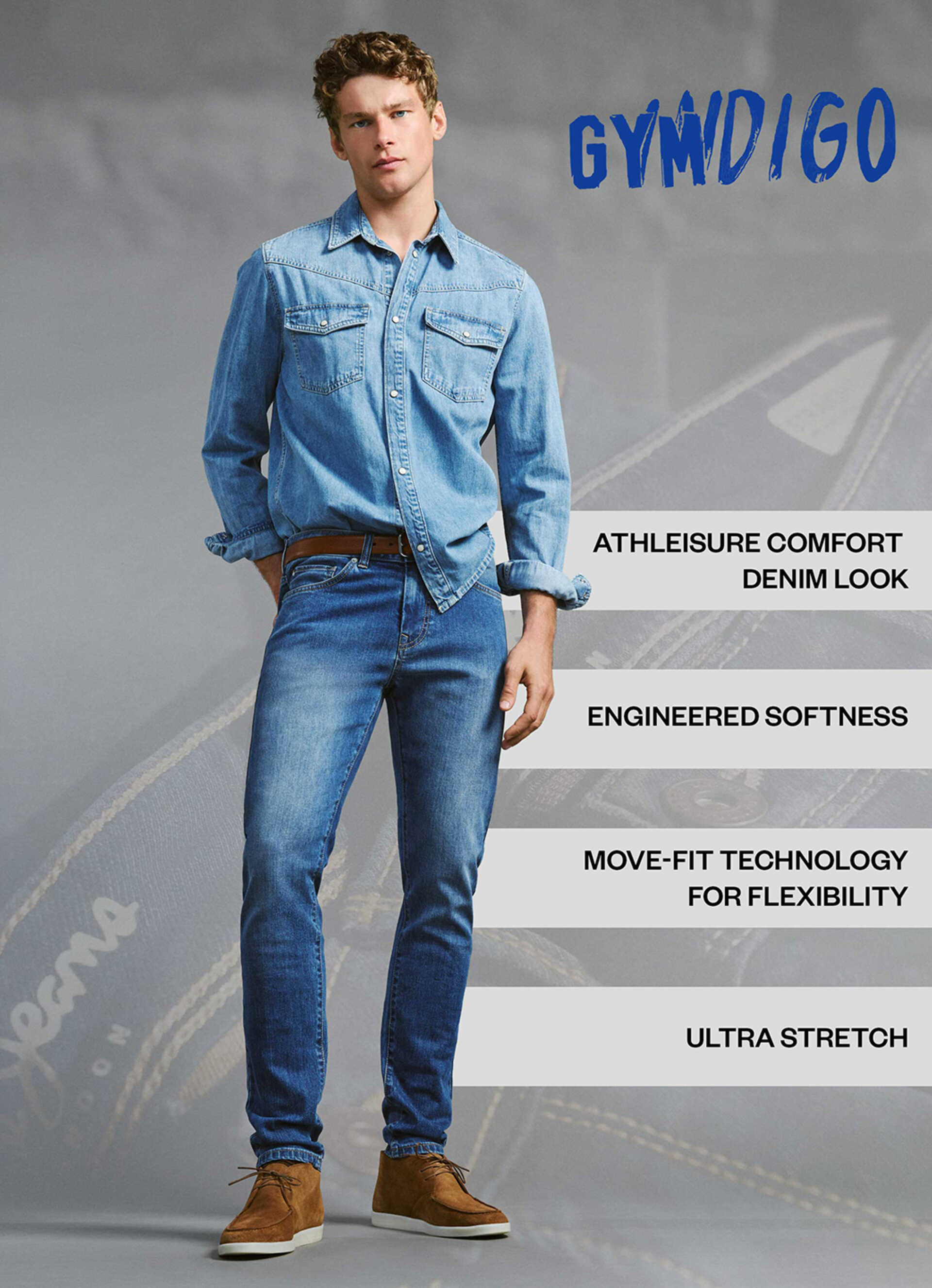Chinox Blue Mid Rise Skinny Gymindigo Jeans, , large image number 9