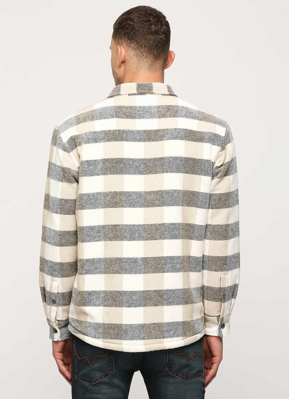 Ecru Checks Long Sleeve Shirt, , large image number 2