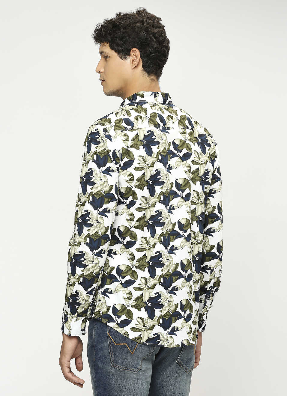 Green Printed Full Sleeved Shirt, , large image number 2