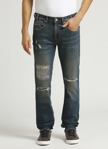 Vapour Dark Blue Mid Rise Jeans