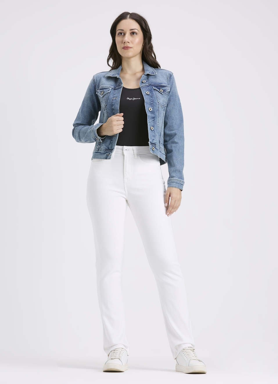 Women White Straight Fit High Rise Jeans , , large image number 5