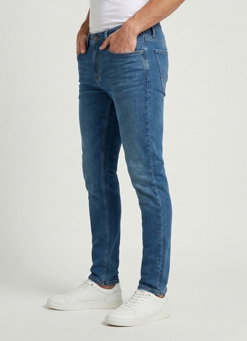 Men Slim Fit Green Stretchable Jeans