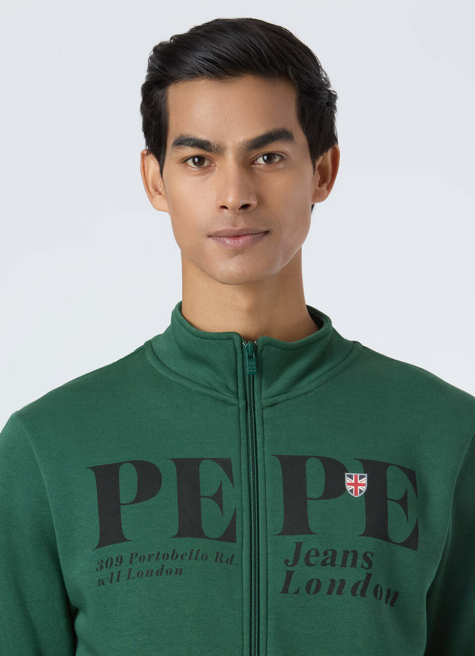 Men Ivy Green Typographic Full Zip Sweatshirt, , large image number 4