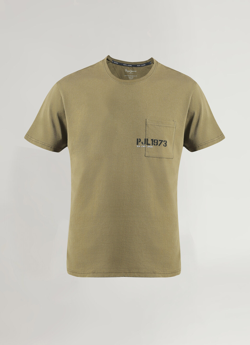 Green Solid Single Pocket Short Sleeve T-shirt, , large image number 6