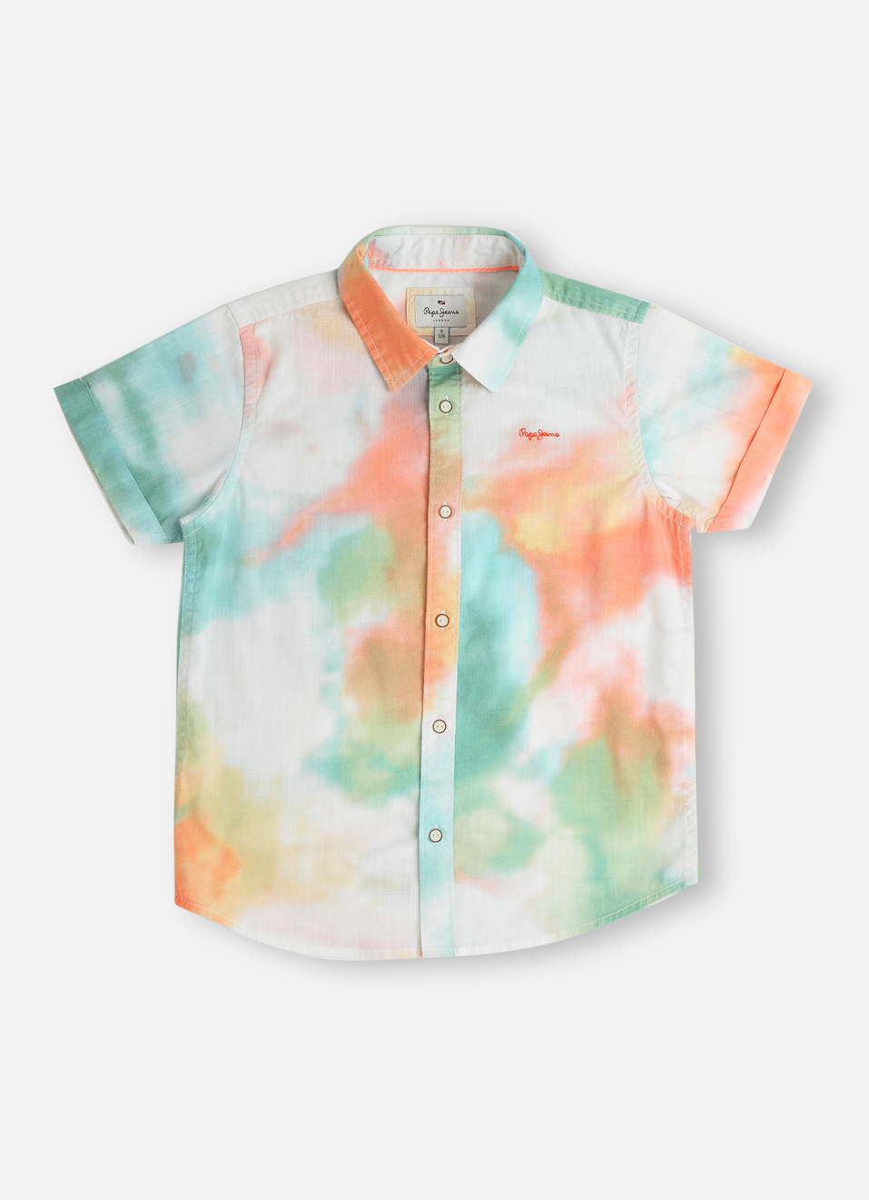 Boys Tie And Dye Short Sleeve Shirts, , large image number 0