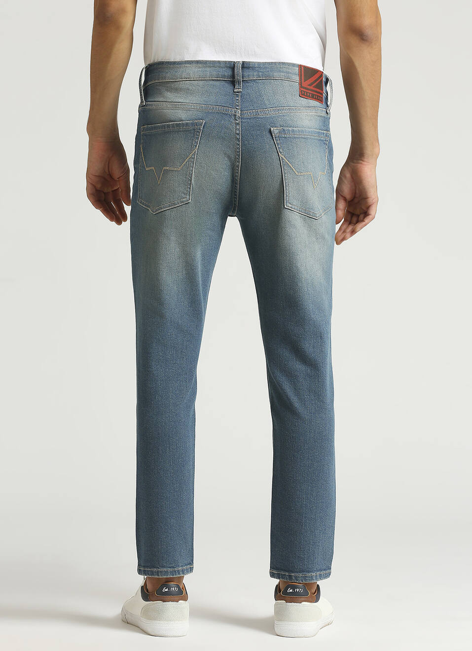 Chinox Distressed Blue Mid Rise Ankle Jeans, , large image number 3