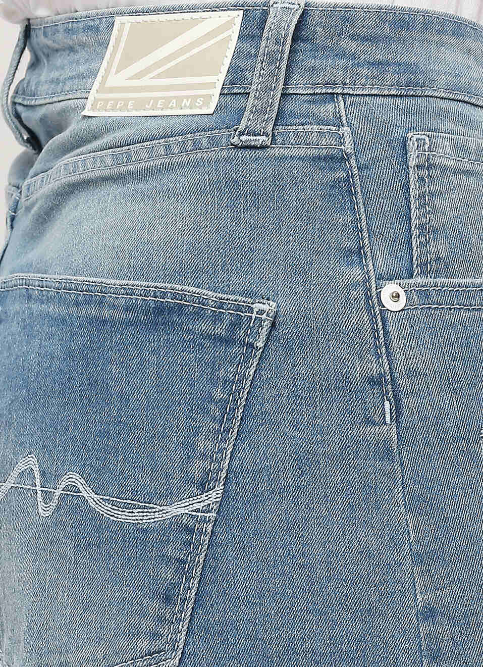 Blue Rachel High Rise Shorts, , large image number 4