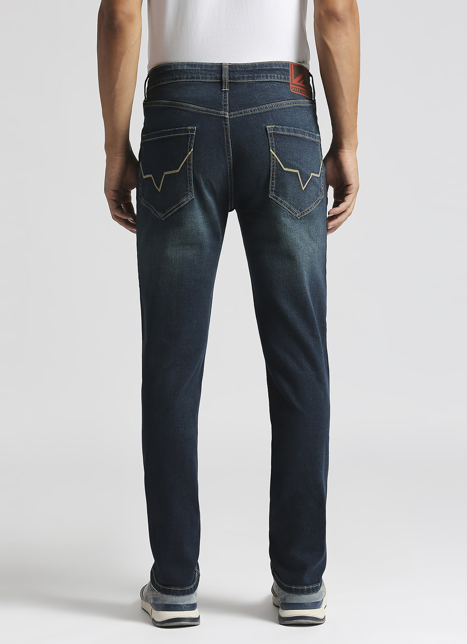 Cash Dark Blue Mid Rise Skinny Fit Jeans, , large image number 3