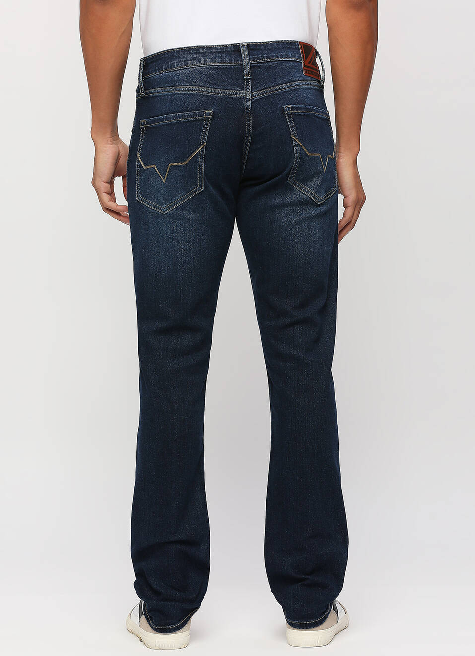 Vendie Blue Mid Rise Straight Leg Jeans, , large image number 3