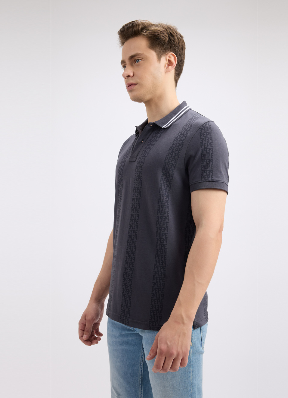 Men Grey Botanical Print Short Sleeve Shirt, , large image number 3