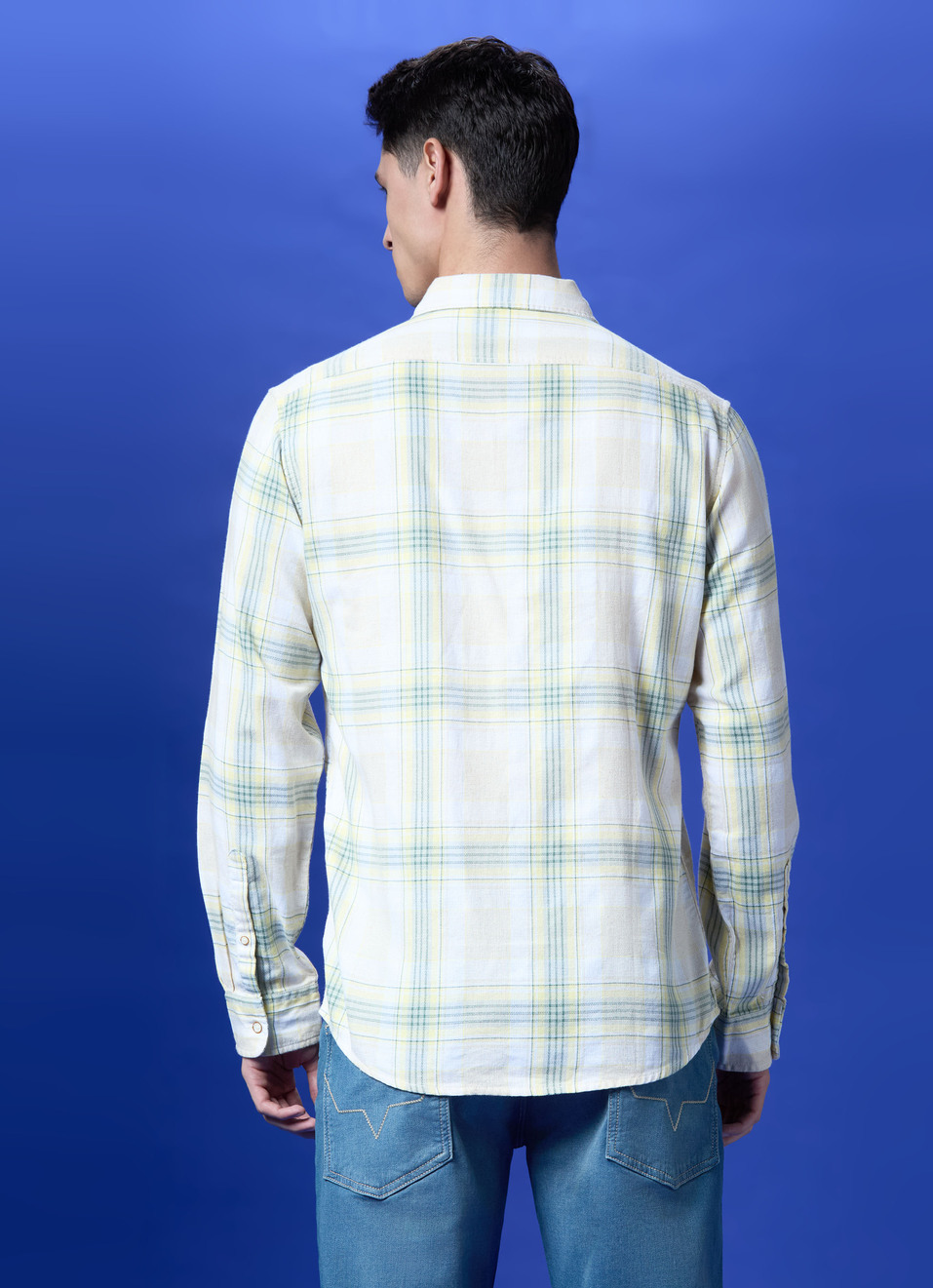 Beige Check Full Sleeve Shirt, , large image number 2