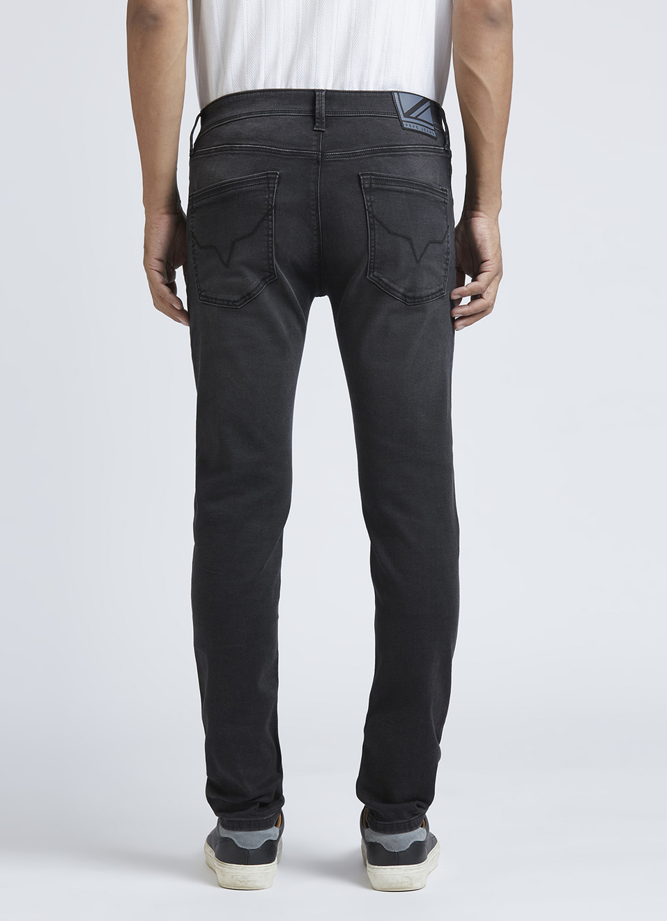 Danial Black Low Rise Tapered Jeans, , large image number 3