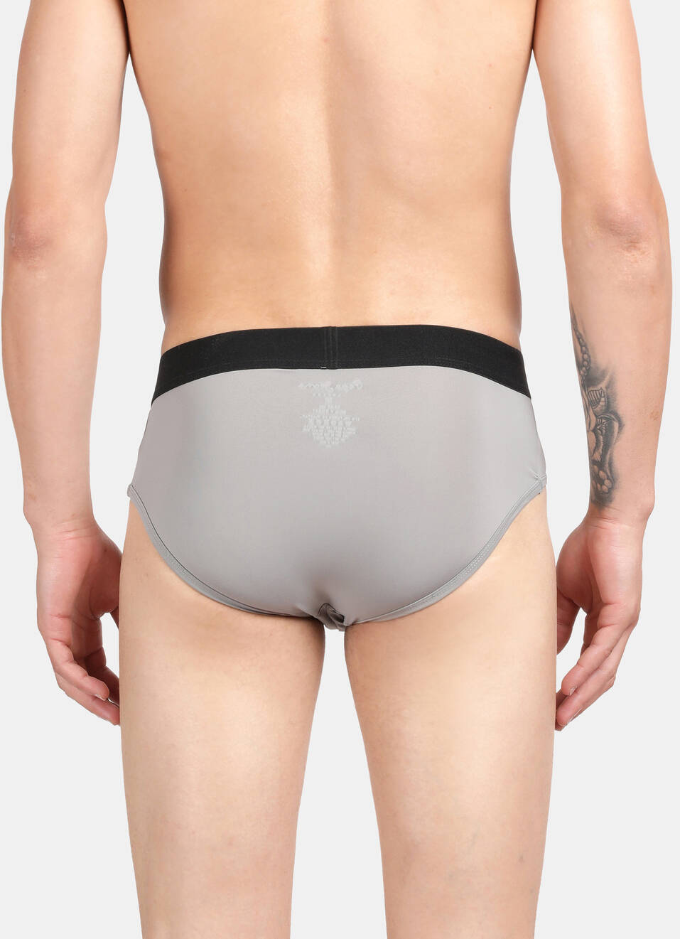 Light Grey Solid Briefs, , large image number 2