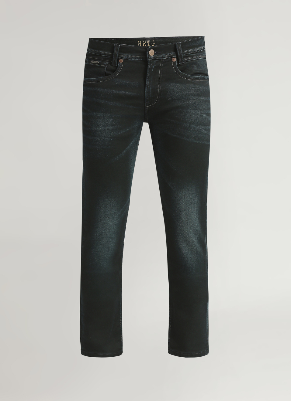Vapour Dark Blue Mid Rise Slim Fit Jeans, , large image number 6