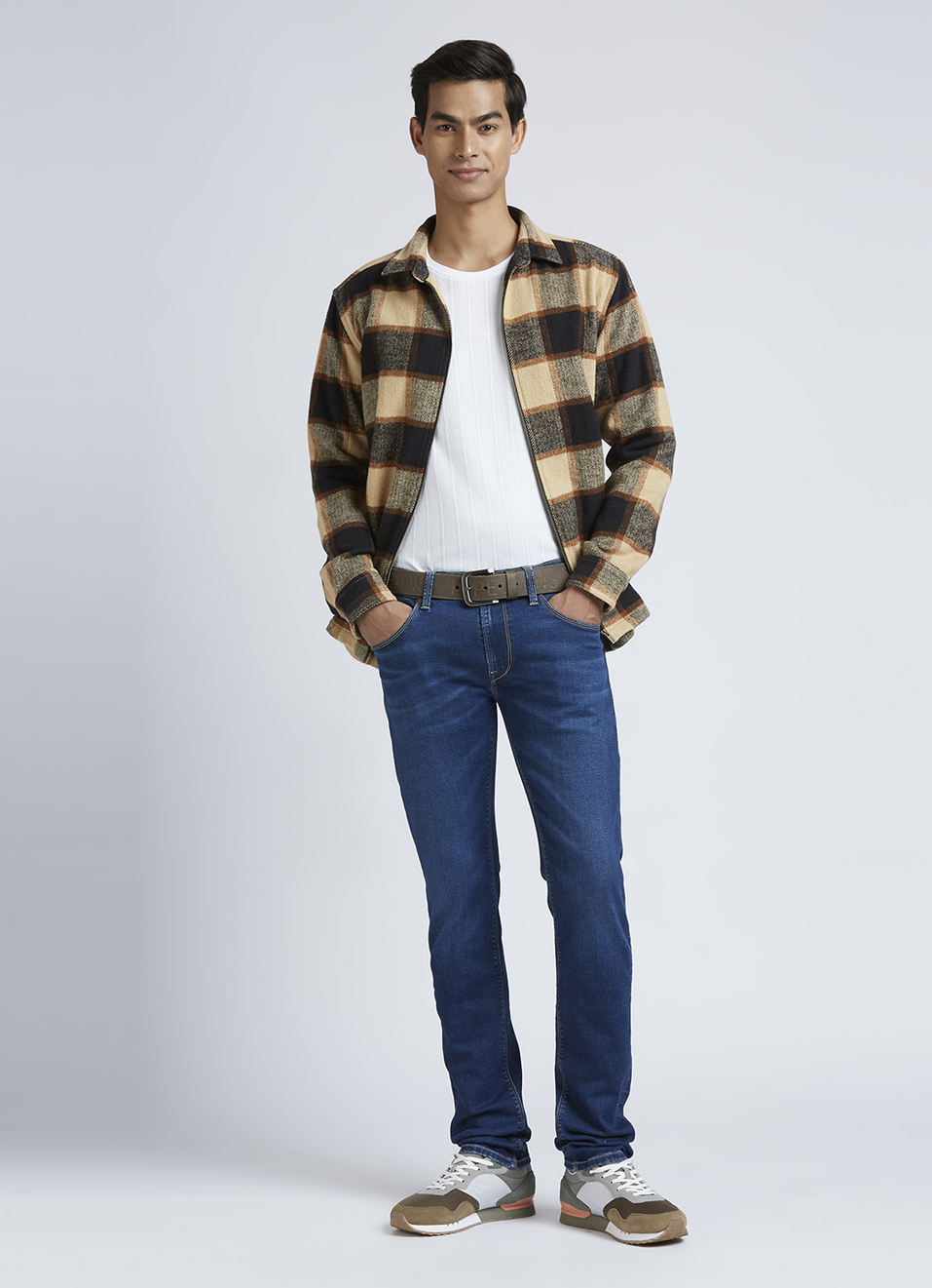Vapour Blue Mid Rise Slim Stretch X Jeans, , large image number 1