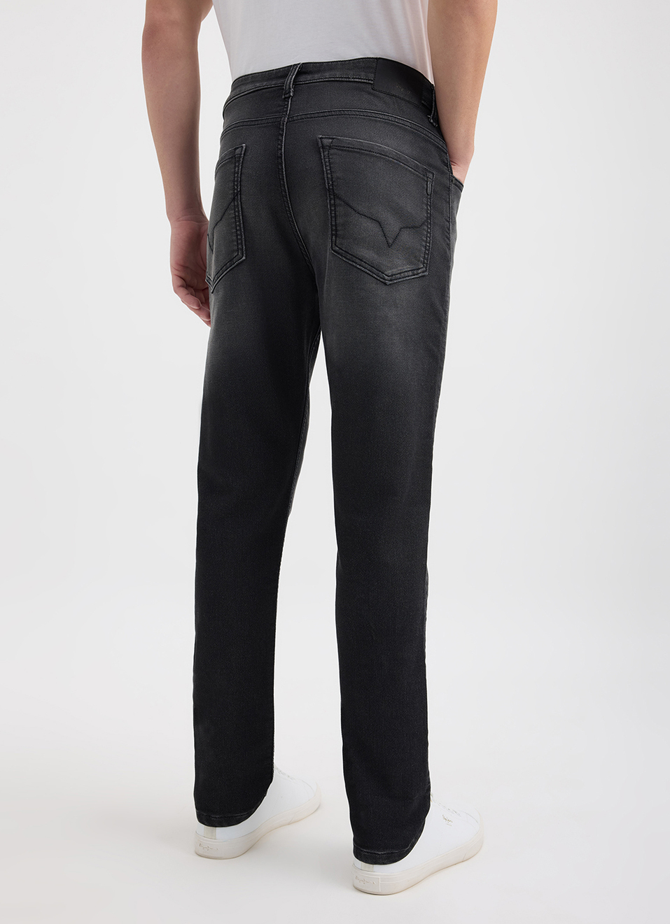 Men Black Mid Rise Slim Gymindigo Jogger Like Jeans, , large image number 3