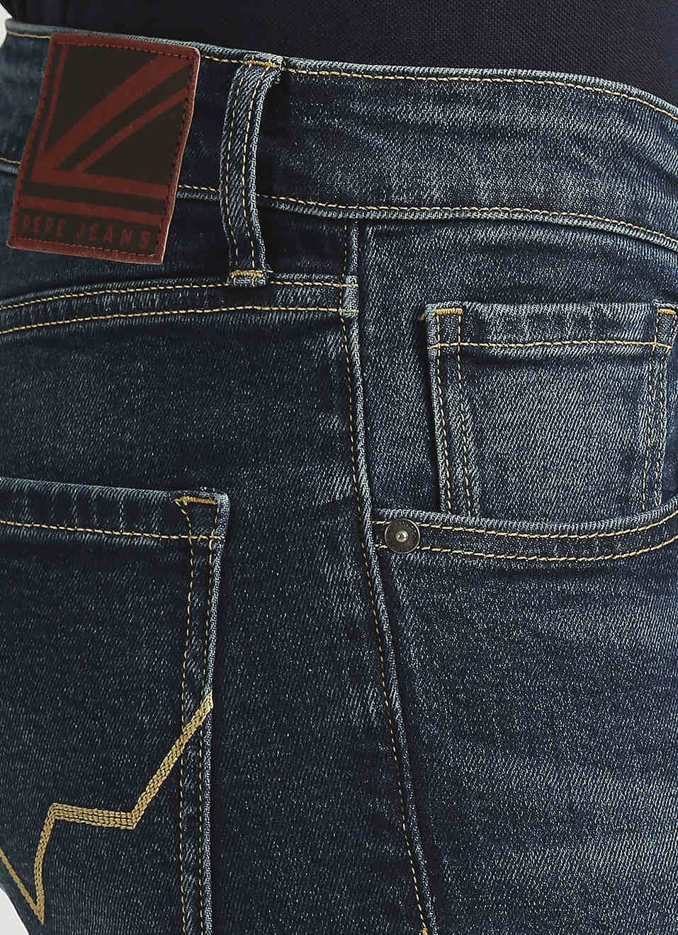 Vapour Dark Blue Low Rise Tapered Fit Jeans, , large image number 4