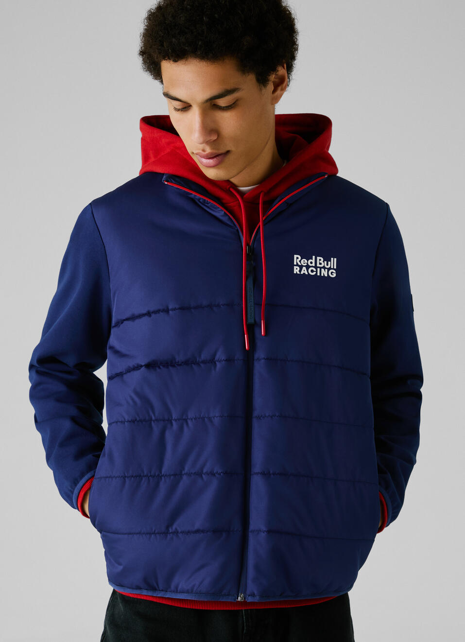Red Bull Racing X Pepe Jeans Blue Hybrid Padded Jacket, , large image number 2