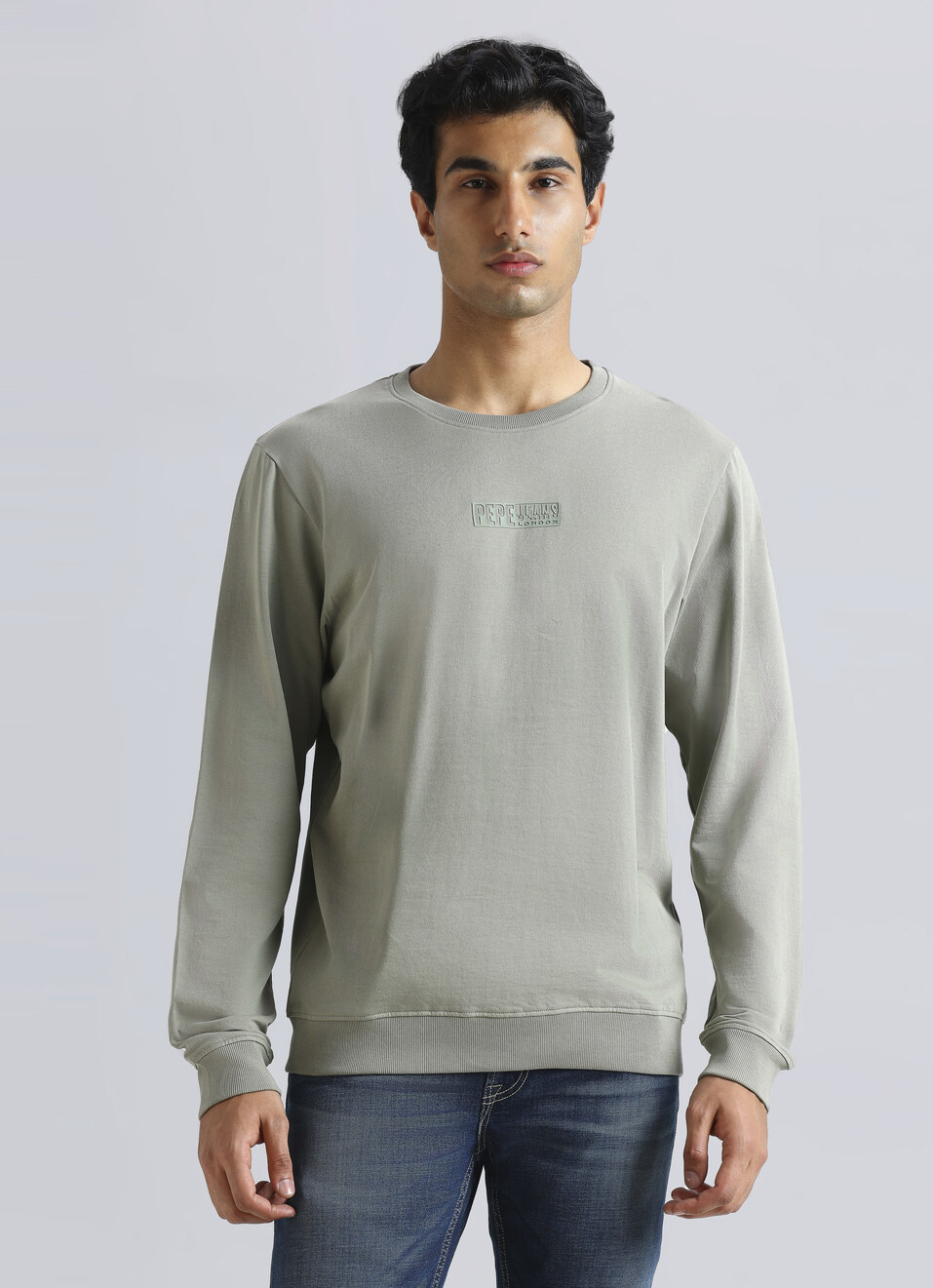 Green Crew Neck Full Sleeve Sweatshirt, , large image number 1