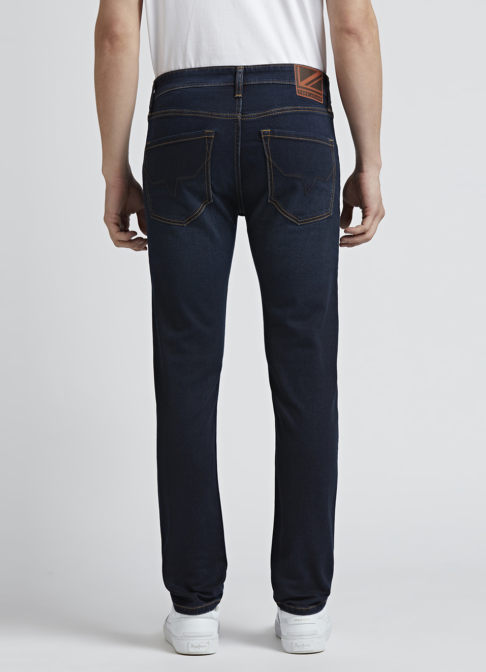Danial Blue Low Rise Tapered Jeans, , large image number 3