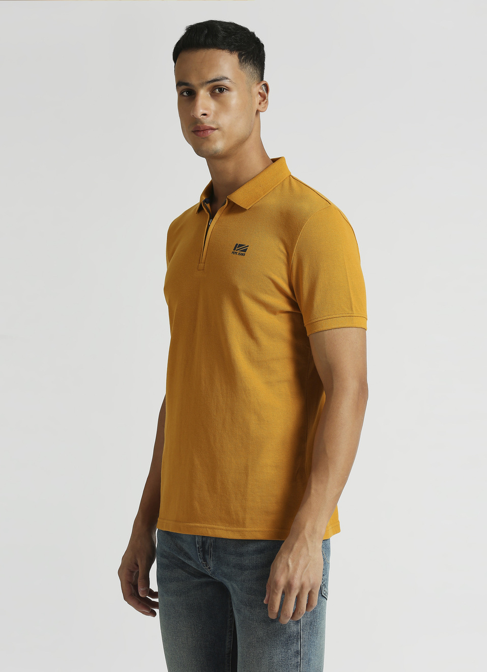 Yellow Solid Short Sleeve Polo, , large image number 2