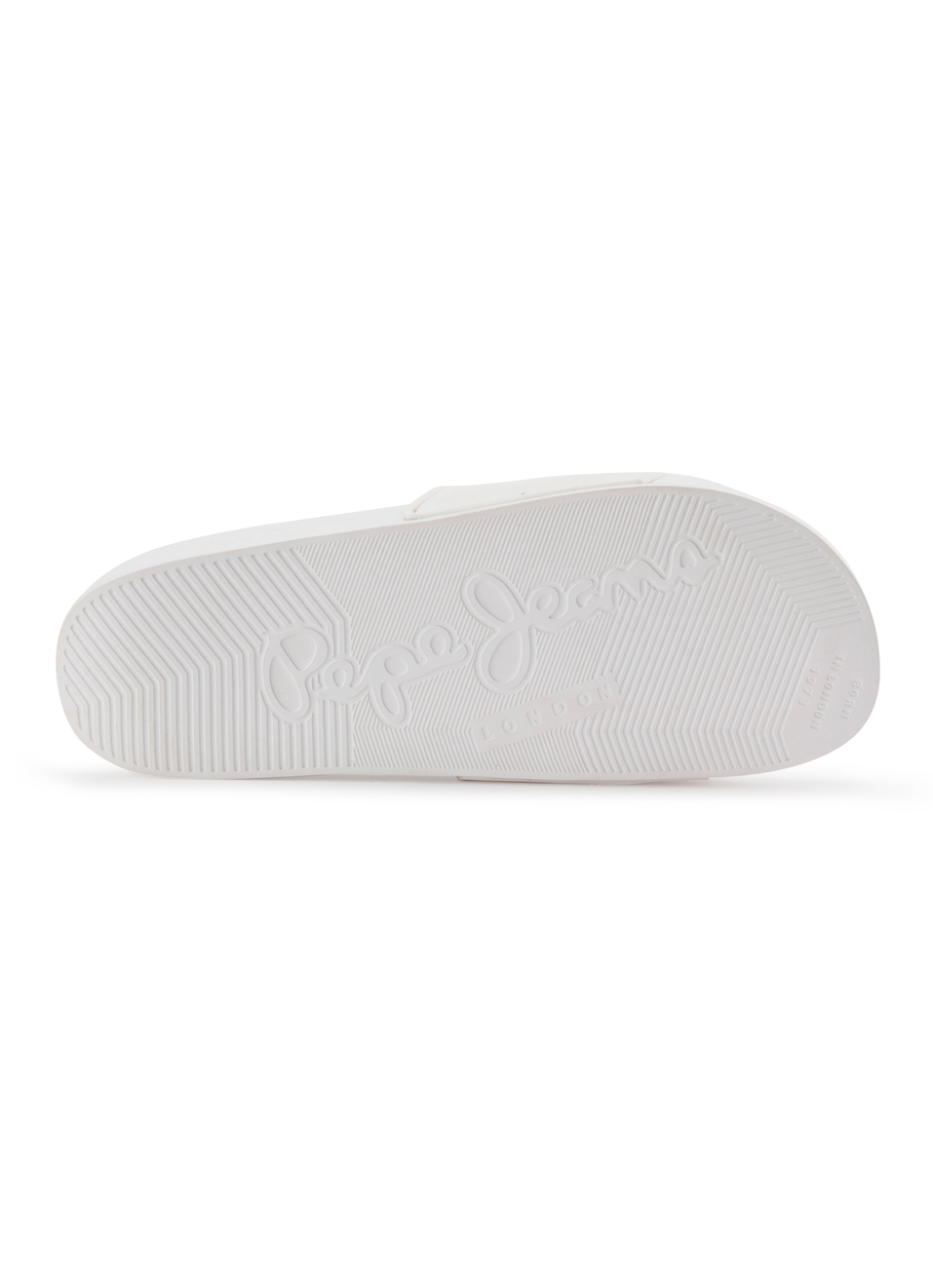White Lightweight Beach Slides With Embossed Logo Print, , large image number 6