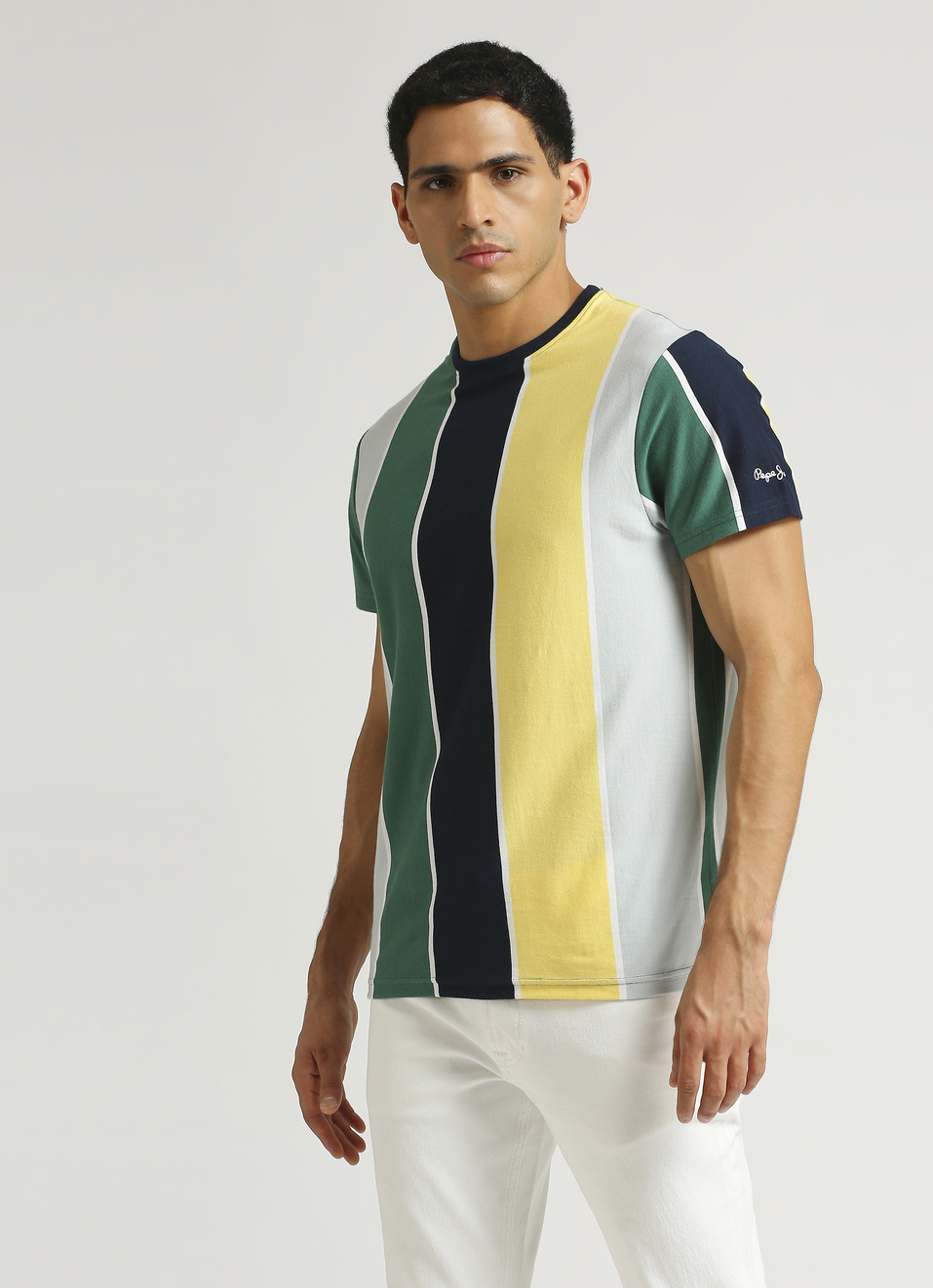 Navy Stripes Short Sleeve T-shirt, , large image number 3