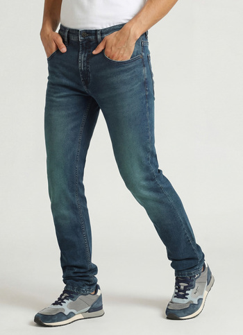 Vapour Dark Blue Mid Rise Slim Fit Jeans